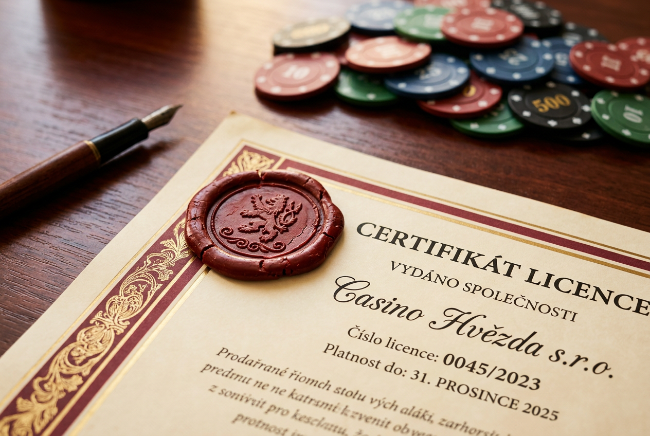 Ilustrace certifikátu bezpečnosti a férového hraní